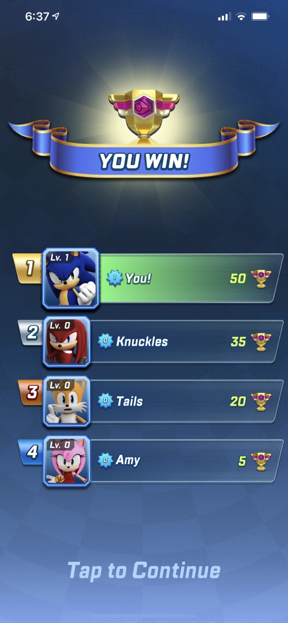 Sonic Forces First Place