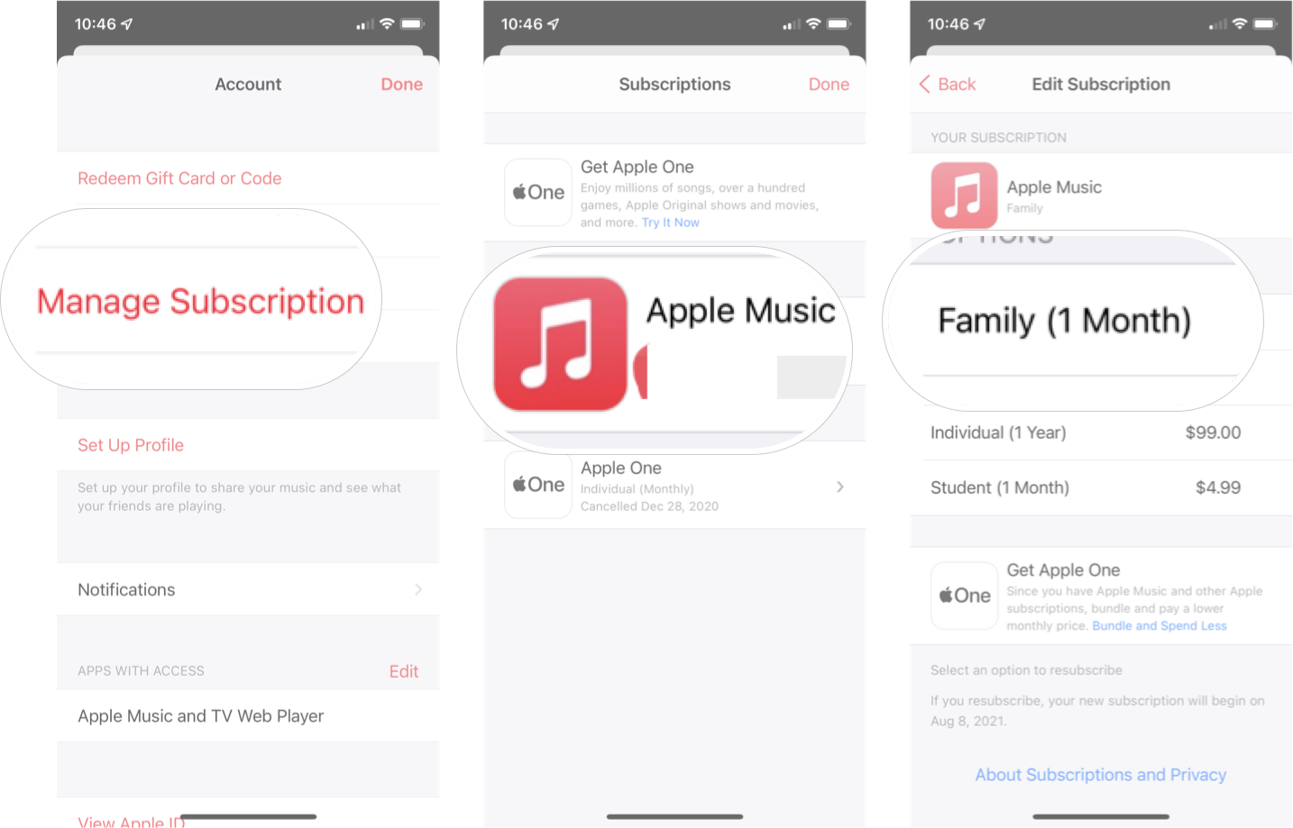How To Switch Single To Family Plane Apple Music On iOS 14: Tap Manage Subscription, tap Apple Music, and then tap Family Plan.