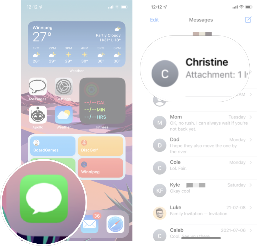 How To View Shared With You Content In Messages iOS 15: Launch Messages and then tap the conversation you want. 