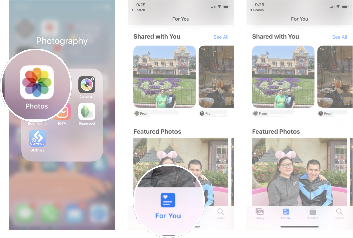 How To View Shared With You Content In Photos iOS 15: Launch Photos, tap the For You tab and the scroll down to the Shared With You section.