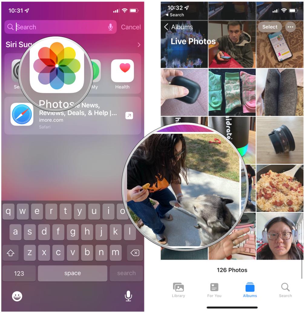 Turn Live Photos to GIFs on IOS 15 by showing: Launch Photos, find the Live Photo you want to turn into a GIF