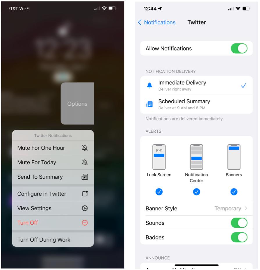 To manage notifications from Notification Center in iOS 15, choose Clear to remove all notifications from the stack, or select from the options.