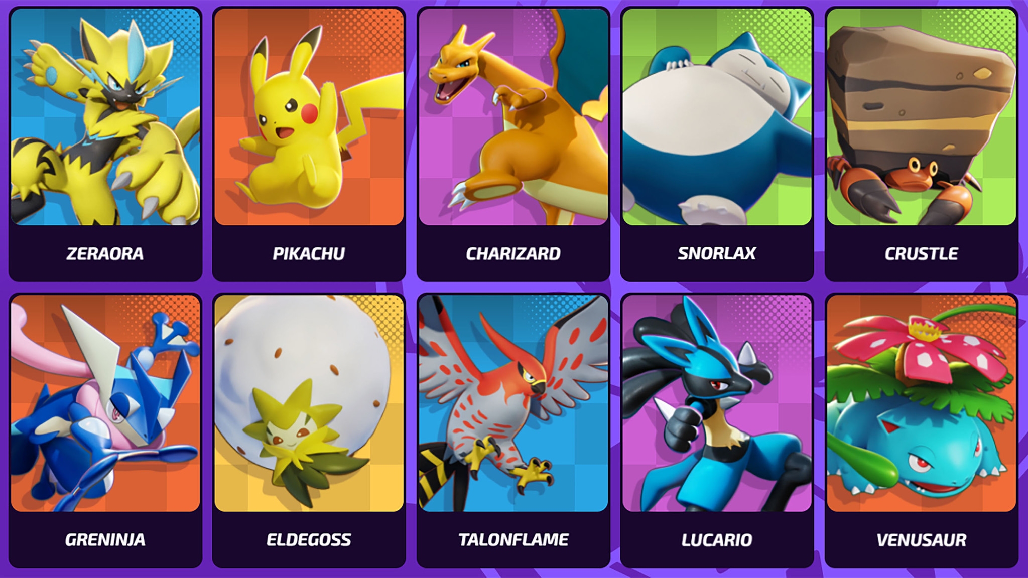 Pokémon Unite Personnages