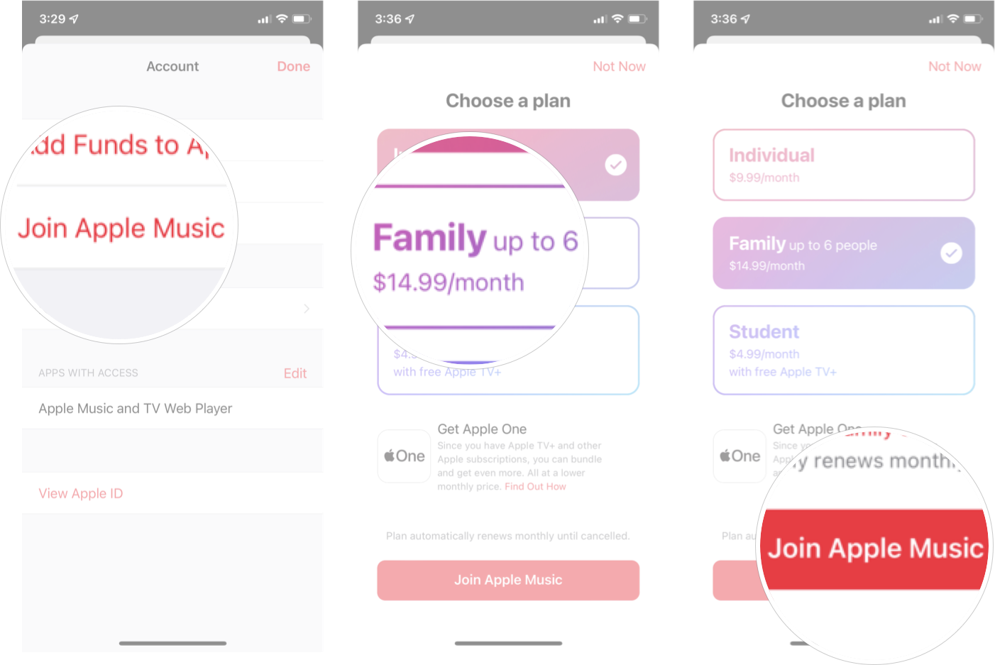 Sign Up For Apple Music Family Plan iOS 15: Tap Join Apple Music, tap the Family plan, and then tap Join Apple Music