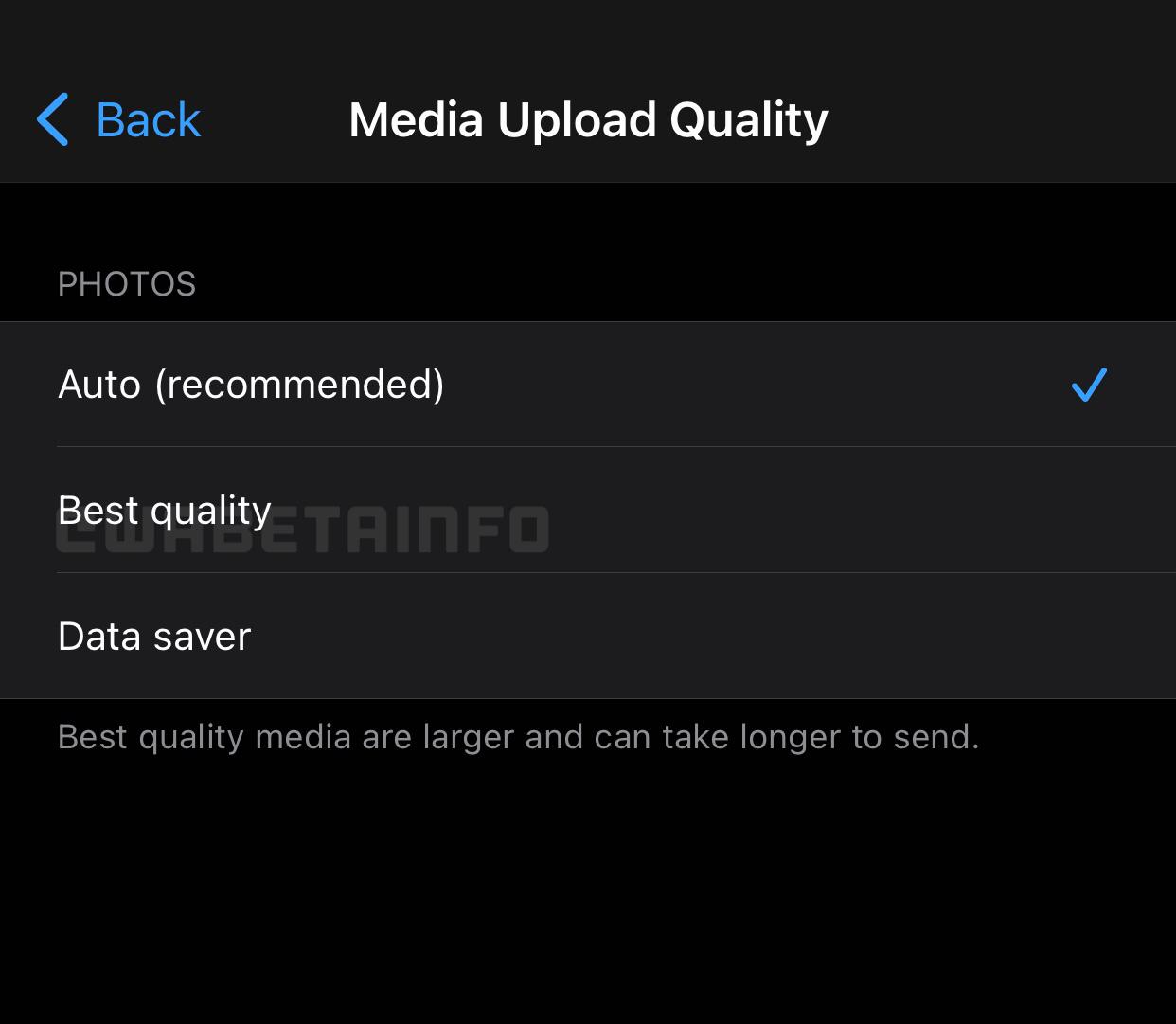 Whatsapp Media Upload Quality