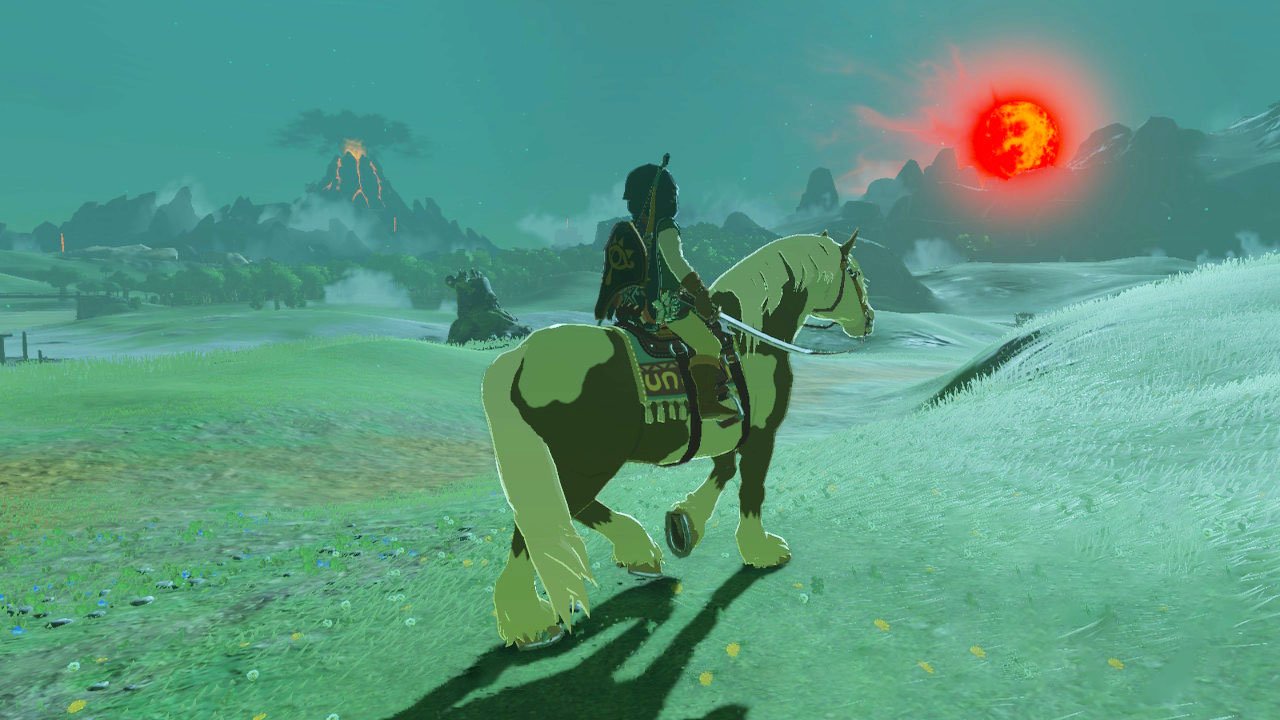 The Legend Of Zelda Breath Of The Wild Blood Moon On Horse
