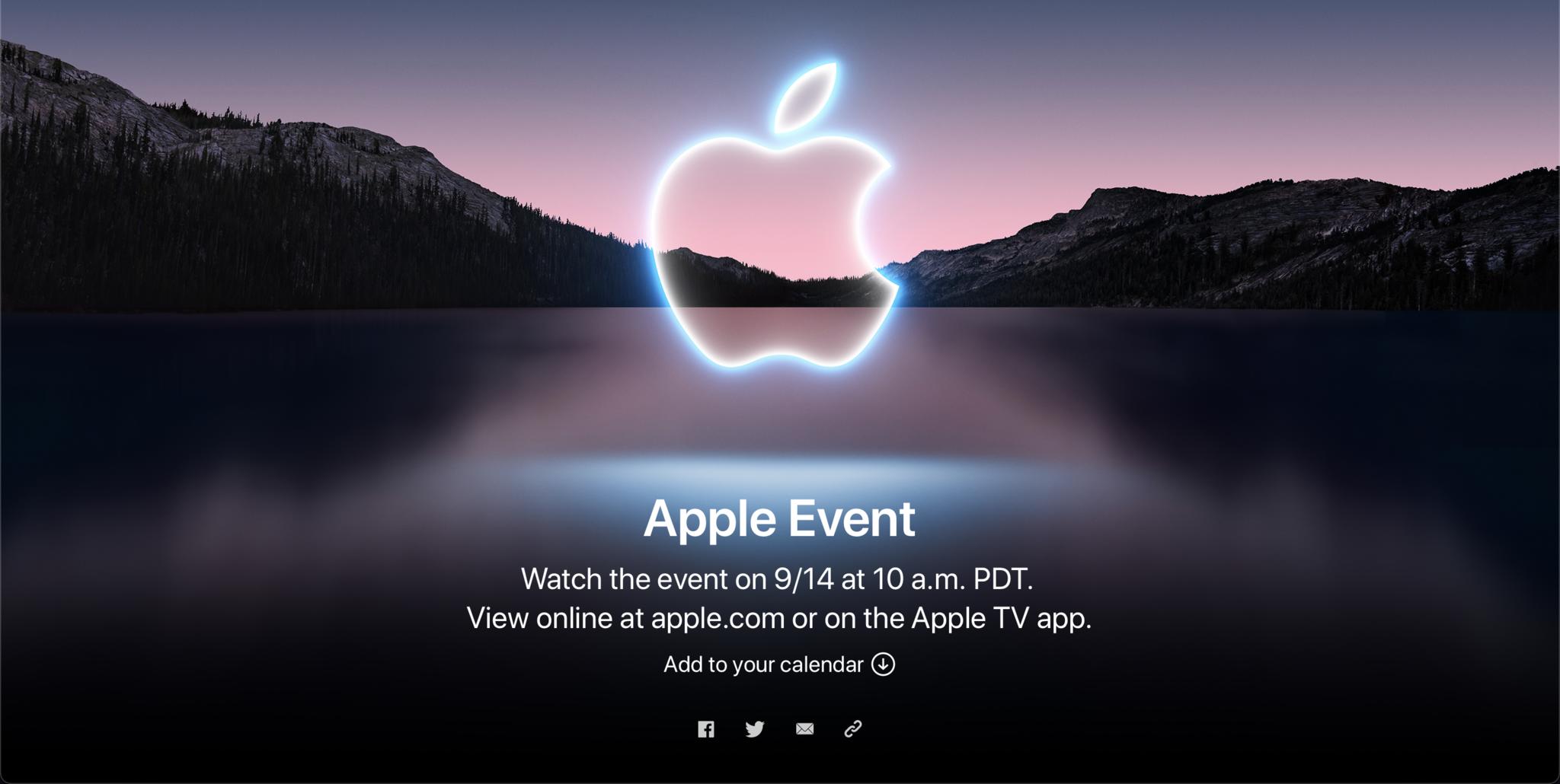Apple Event September 2021 Events Website