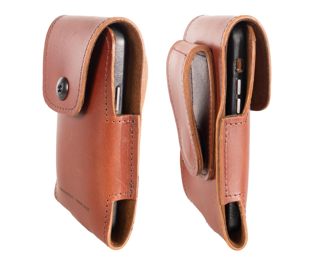 Iphone Leather Holster Button Access