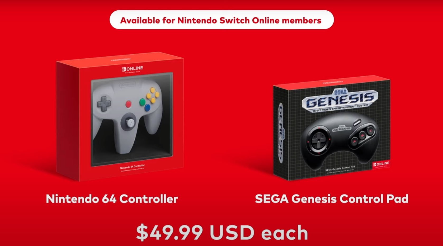 Nintendo Switch Online N64 And Sega Genesis Controllers