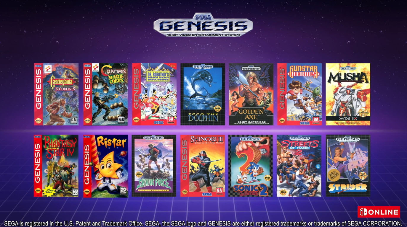 Sega Genesis Games Nso