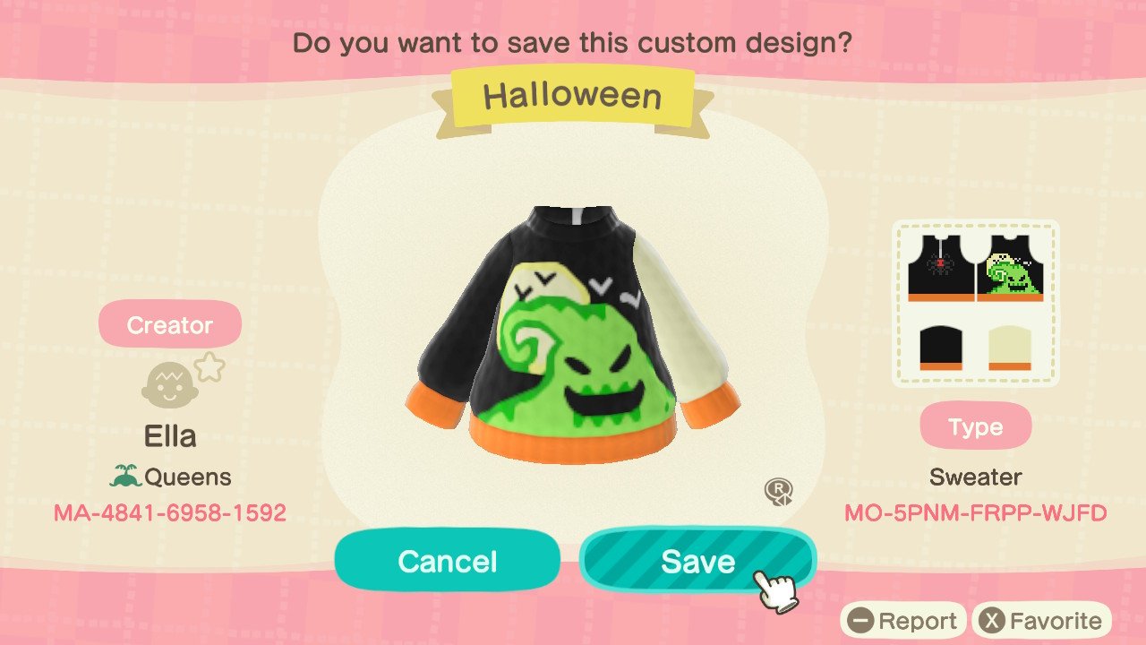 Acnh Oogie Boogie Sweater