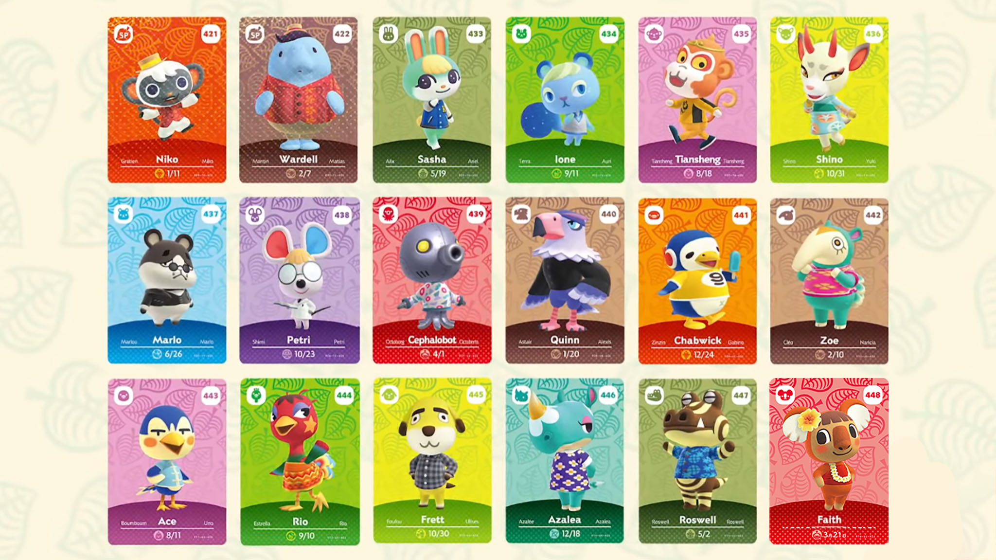 Animal Crossing Amiibo Cards Series