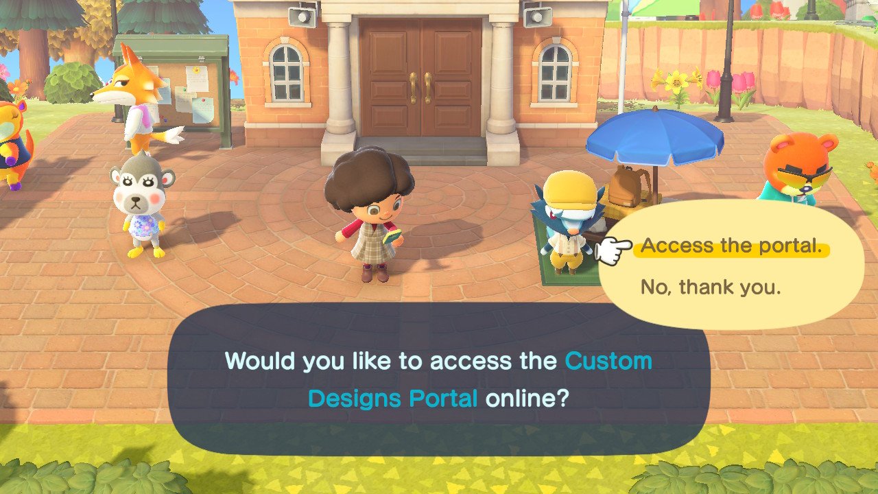 Animal Crossing New Horizons Access Design Portal Confirm