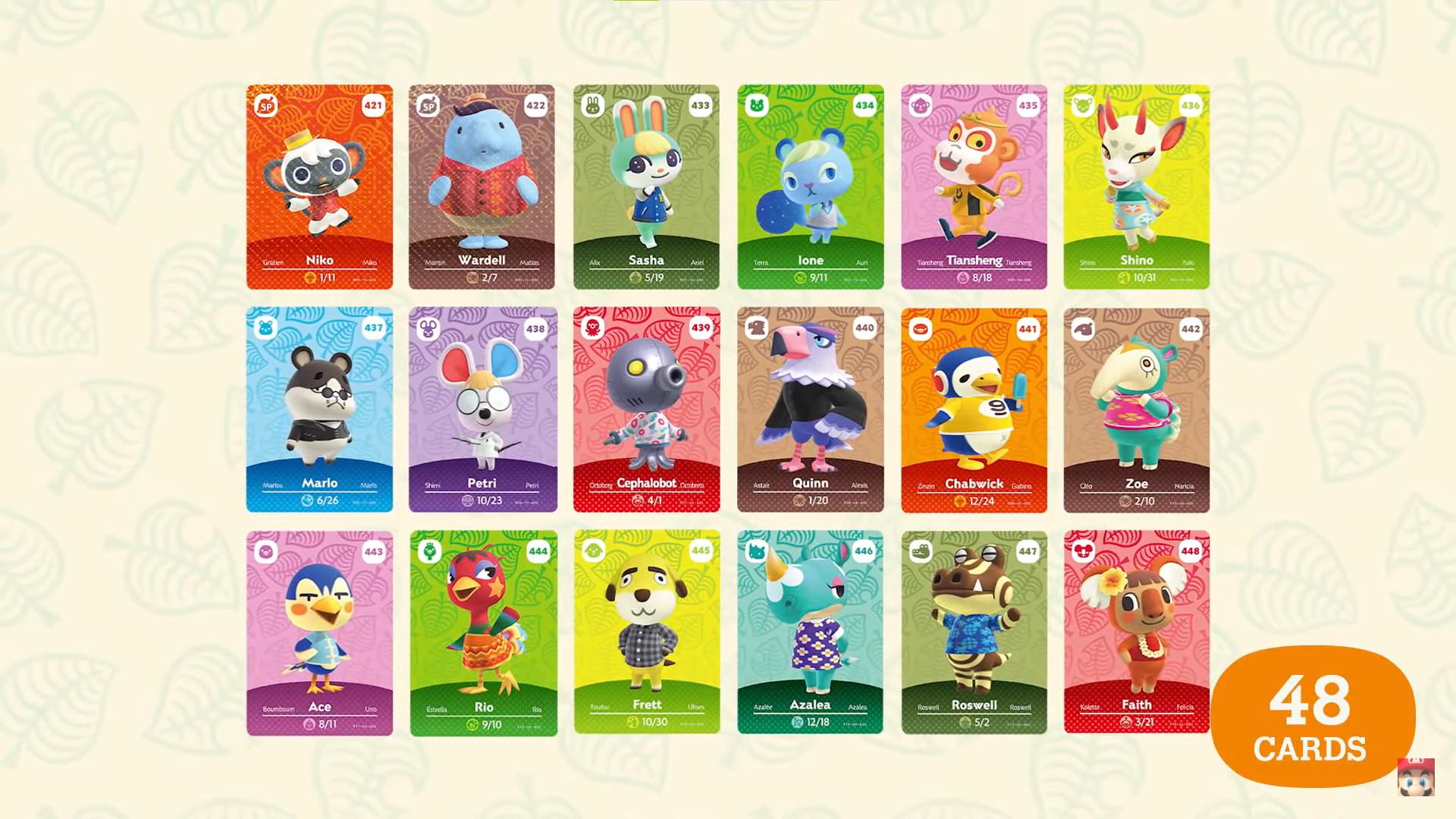 Animal Crossing New Horizons Amiibo Cards Series