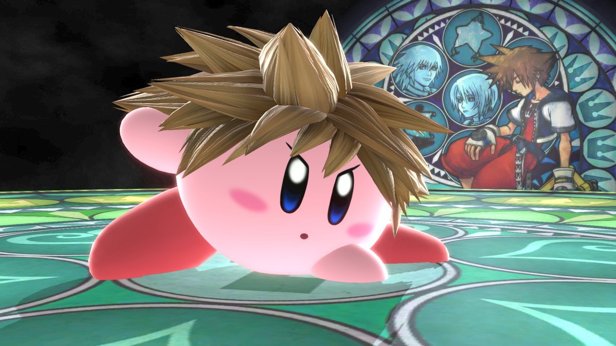 Smash Bros Sora Kirby