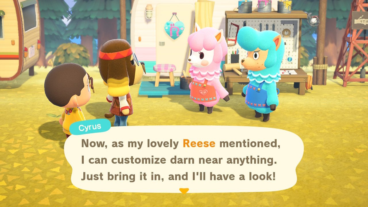 Animal Crossing New Horizons Harveys Adası Reese Cyrus