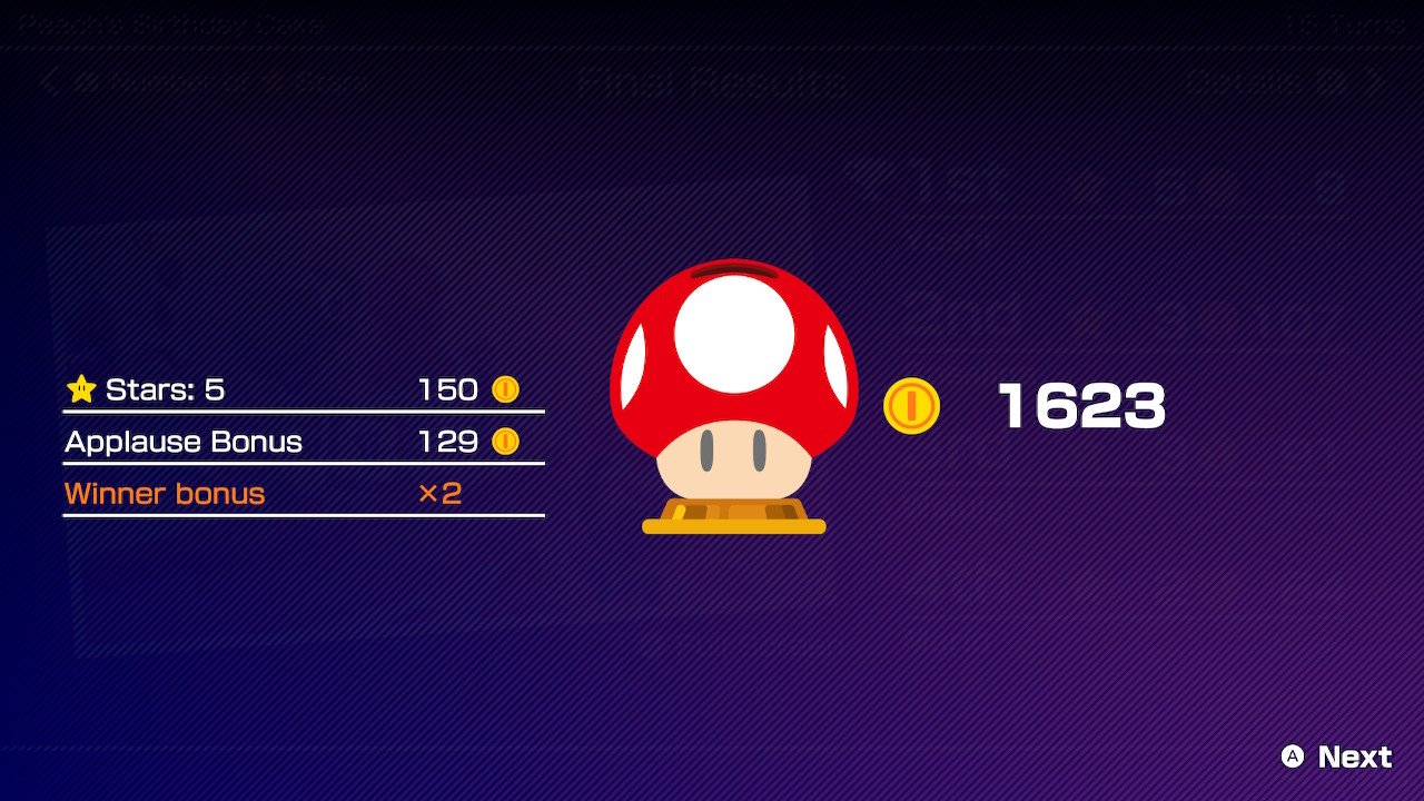 Mario Party Superstars Coins Earned