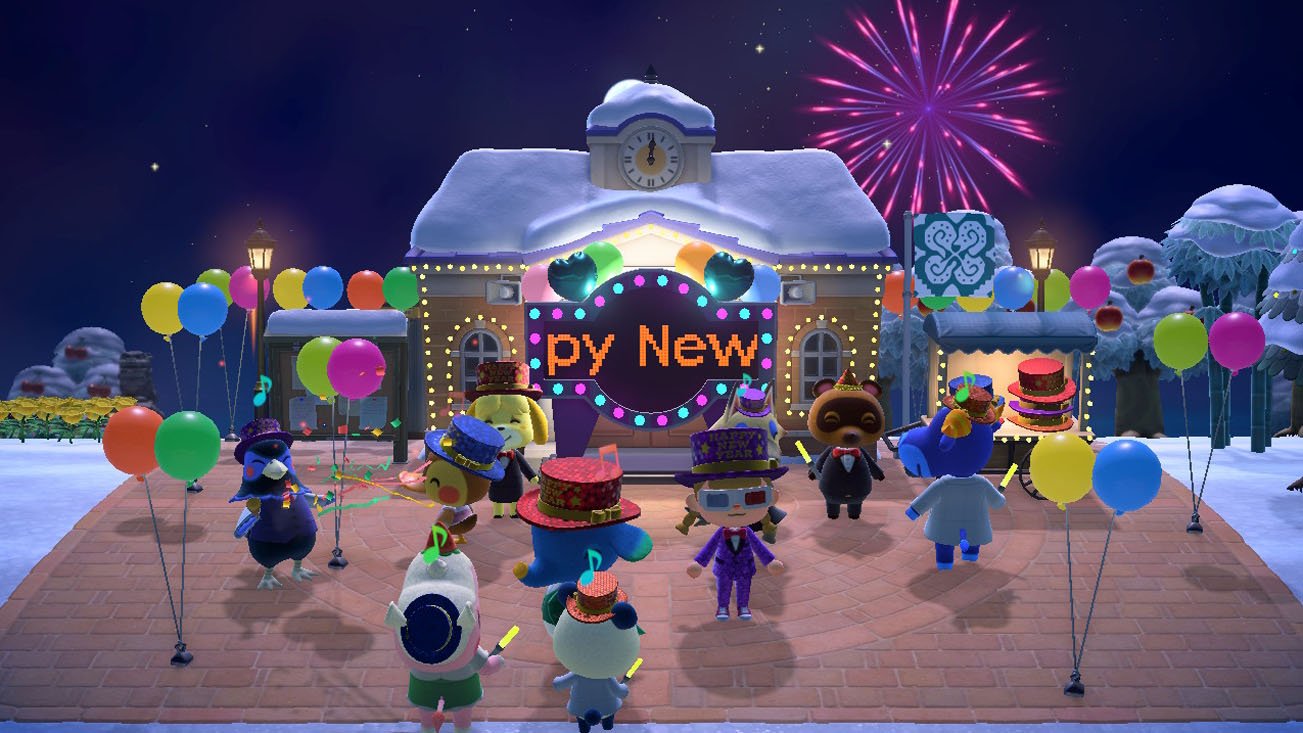 Animal Crossing New Year Fireworks