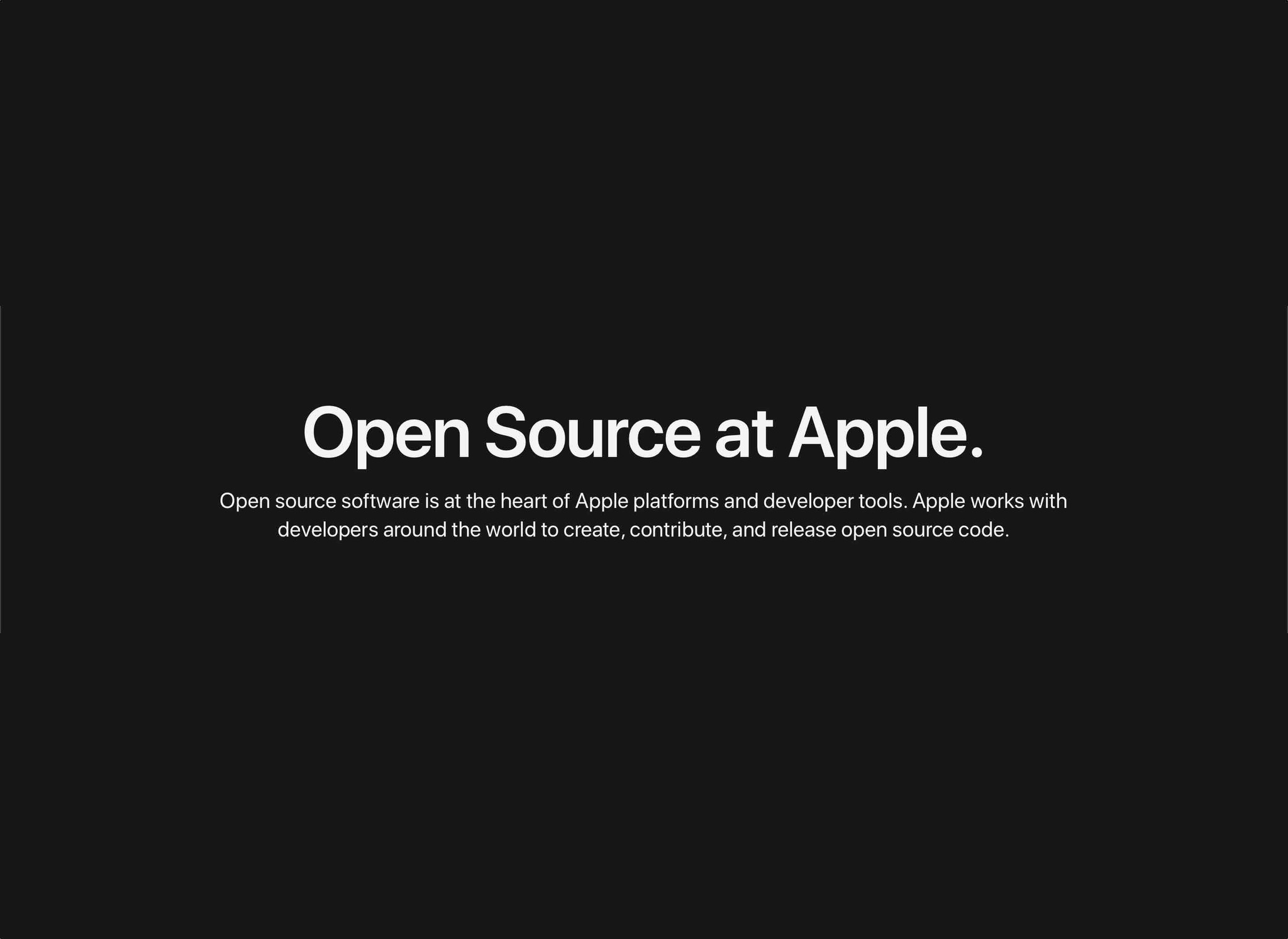 Apple Open Source