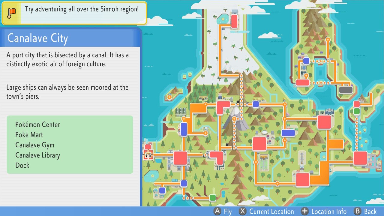 Canalave City Map Pokemon Bdsp