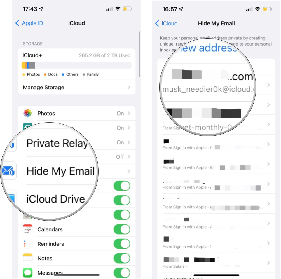 How to turn off Hide my email forwarding: Tap Hide my email, tap the email address you want to remove
