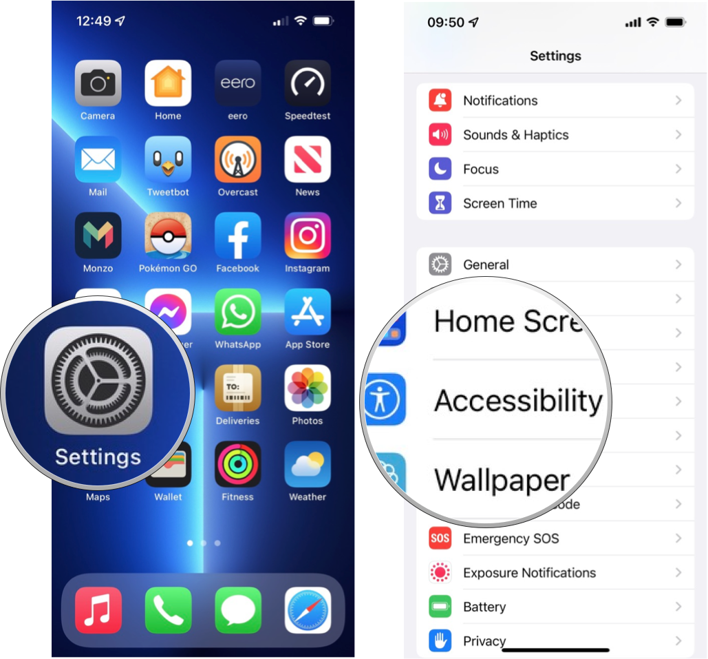 How to Enable Reachability: Open Settings, tap Accessibility