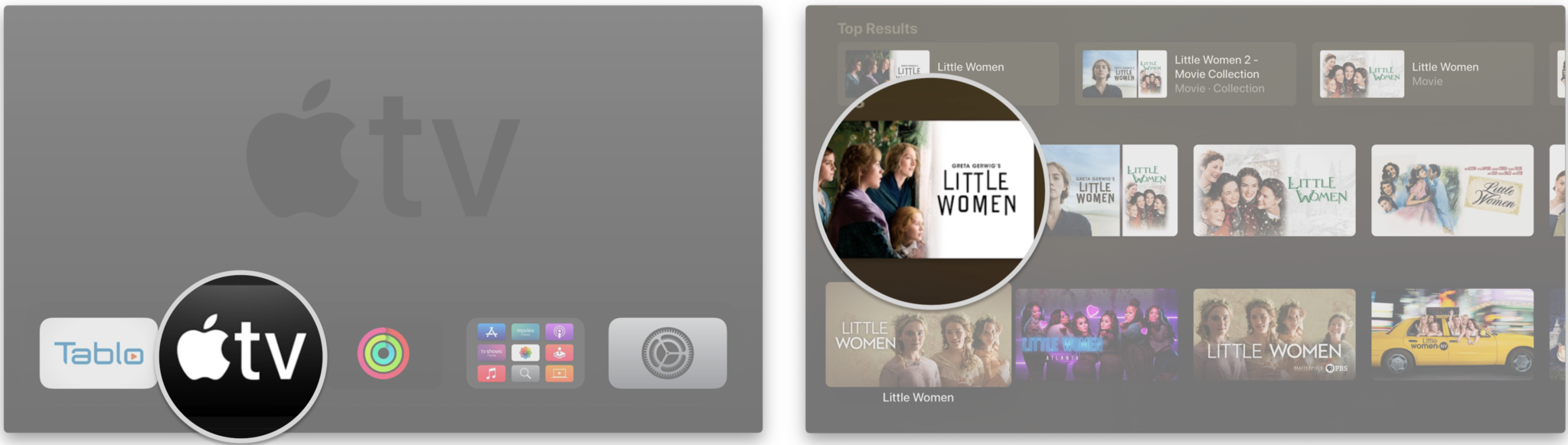 Comment identifier les films avec iTunes Extras sur l'Apple TV en affichant les étapes : lancez l'application TV, accédez à un film pour lequel vous souhaitez rechercher des extras iTunes