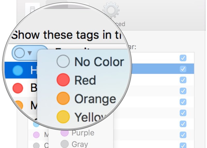 To assign a tag a color