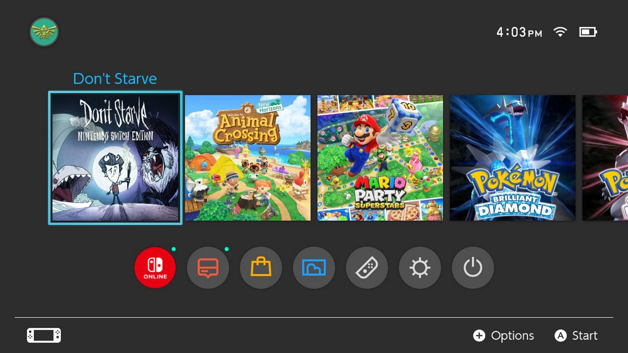 How to play games from one Nintendo Account with a different profile: Select the game you want to play