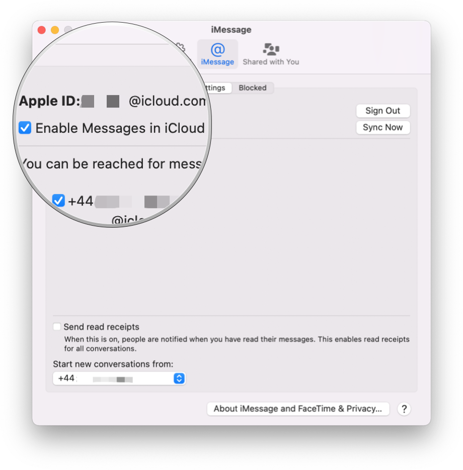 How to Enable Messages in iCloud on Mac: Click the checkbox next to Enable Messages in iCloud