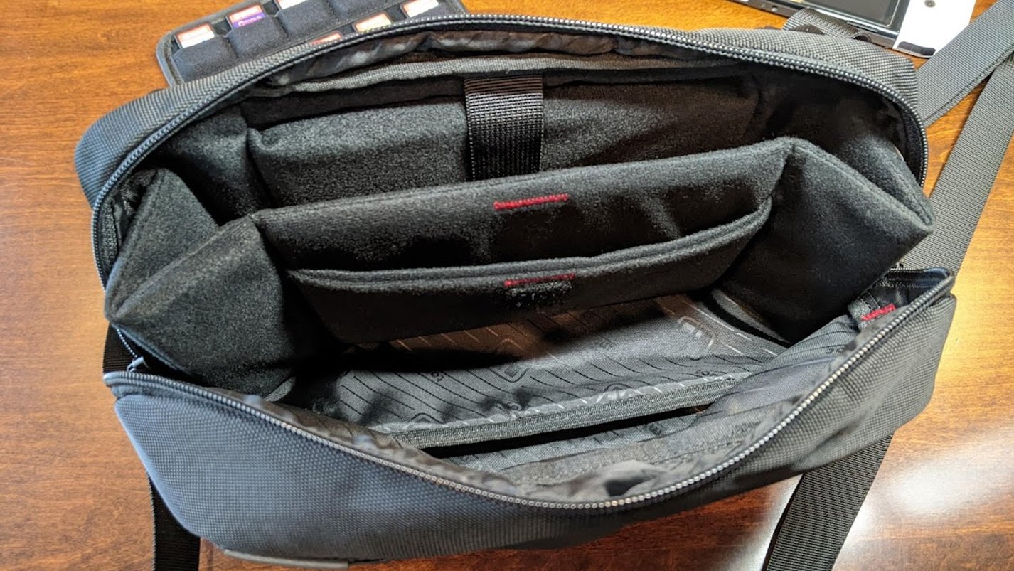 Tomtoc G Sling Bag Nintendo Switch Inside View