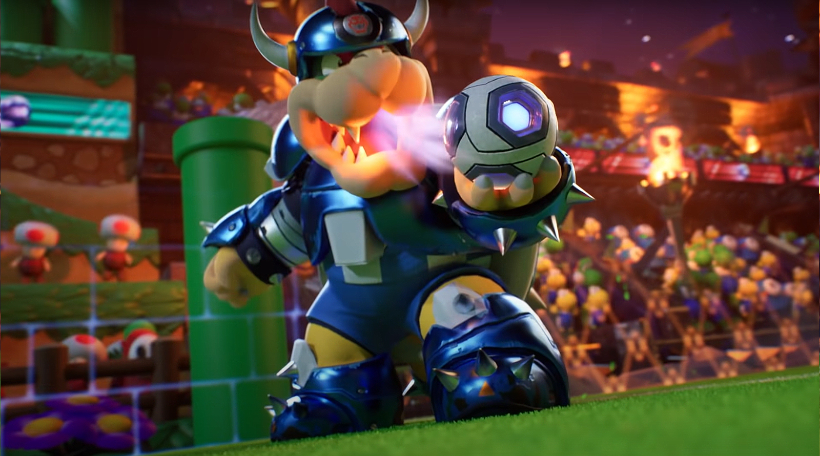 Mario Strikers Battle League Bowser And Ball