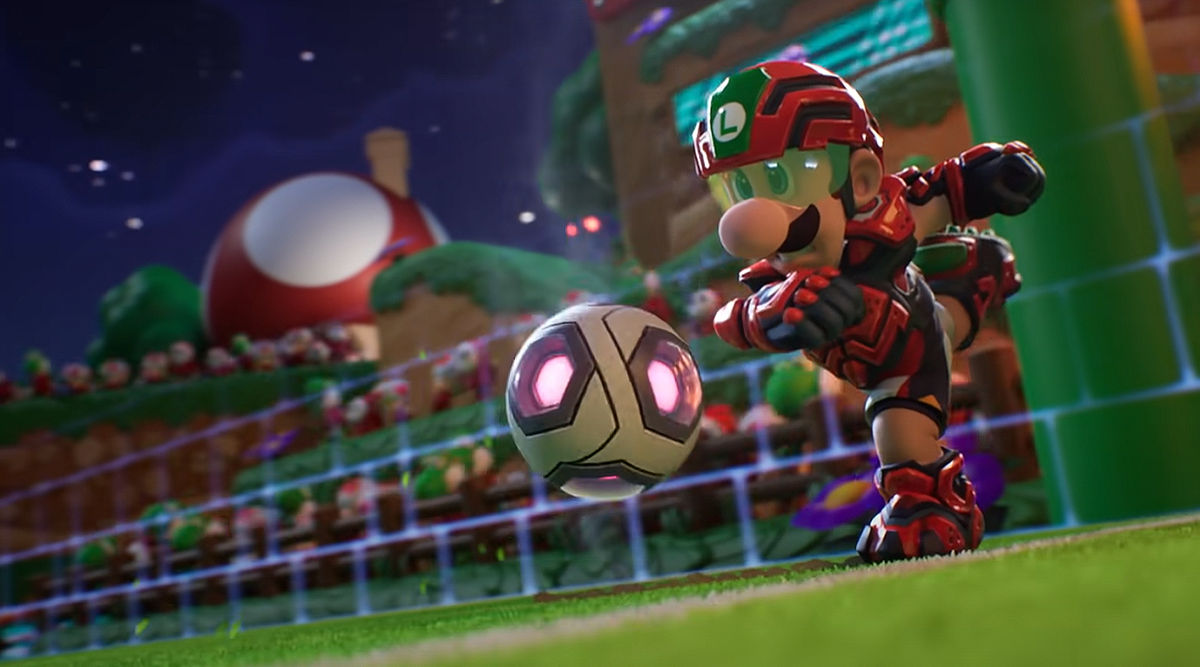 Mario Strikers Batalla Liga Luigi y Bola