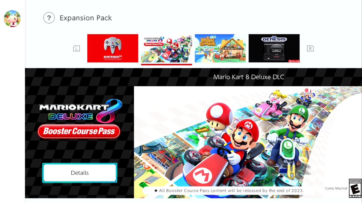 Nintendo Switch Online Mario Kart 8 Deluxe Booster Course Pass Details
