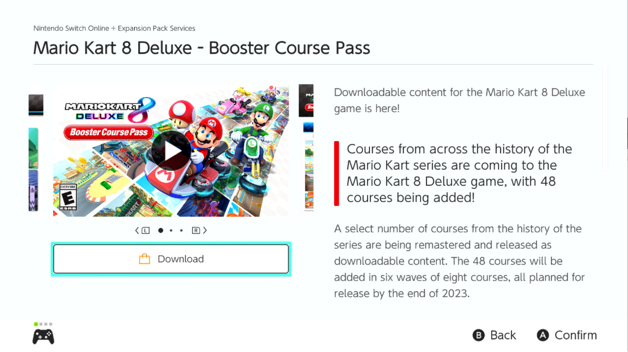Nintendo Switch Online Mario Kart 8 Deluxe Booster Course Pass Download