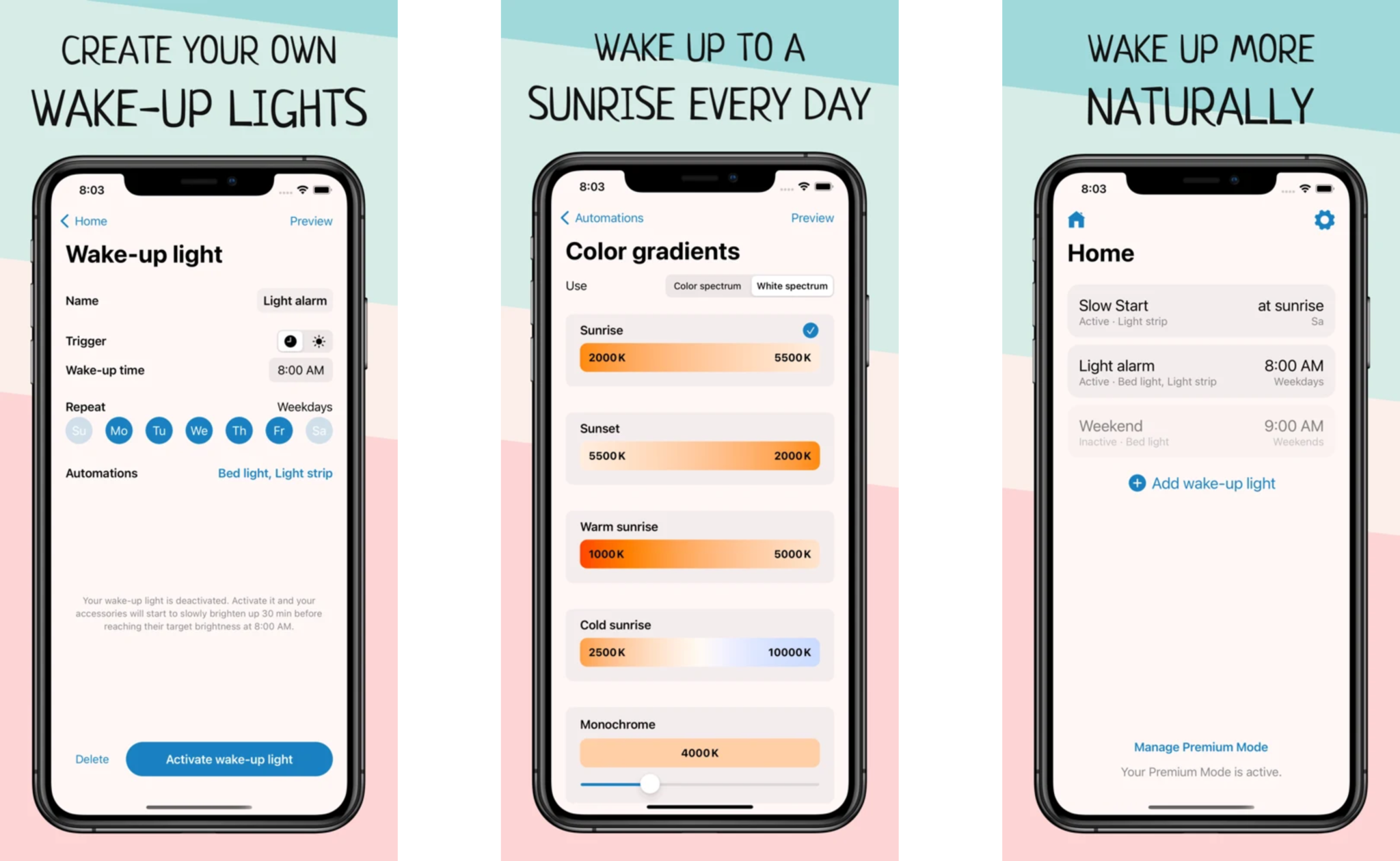Wakeup Light Ios Appstore Screenshots