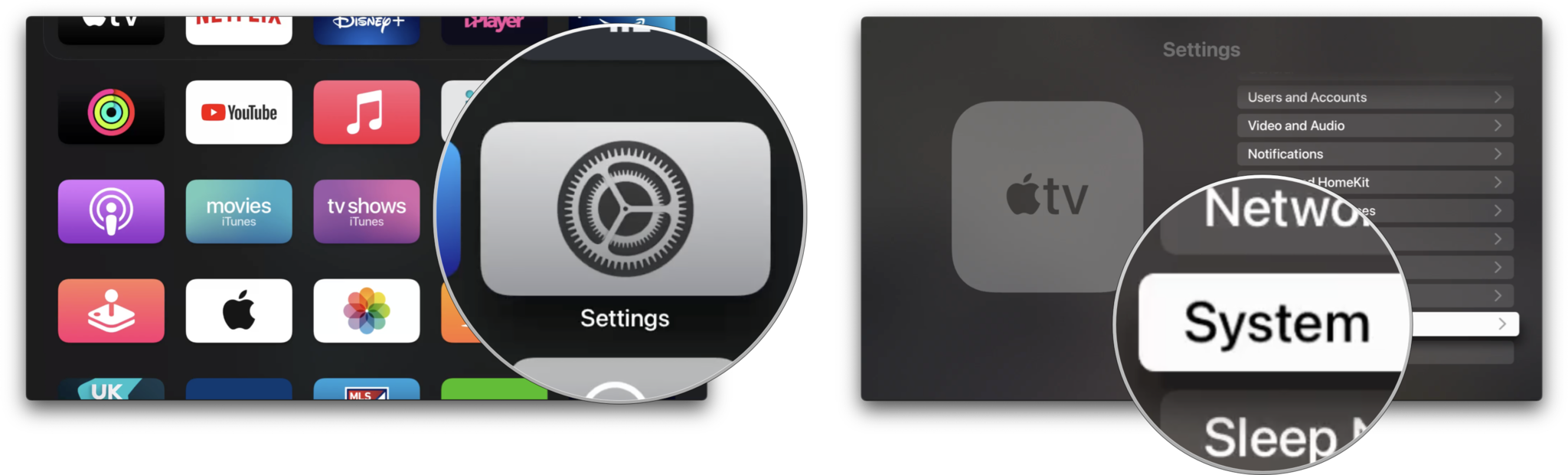 How to update from tvOS beta to the official release: Click on Settings, click on System