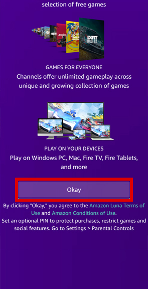 Amazon Luna App Okay