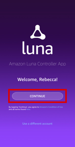 Amazon Luna App Set Up My Controller Continue