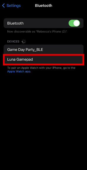 Amazon Luna Settings Bluetooth Luna Gamepad