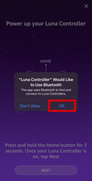 Amazon Luna Settings Bluetooth Ok