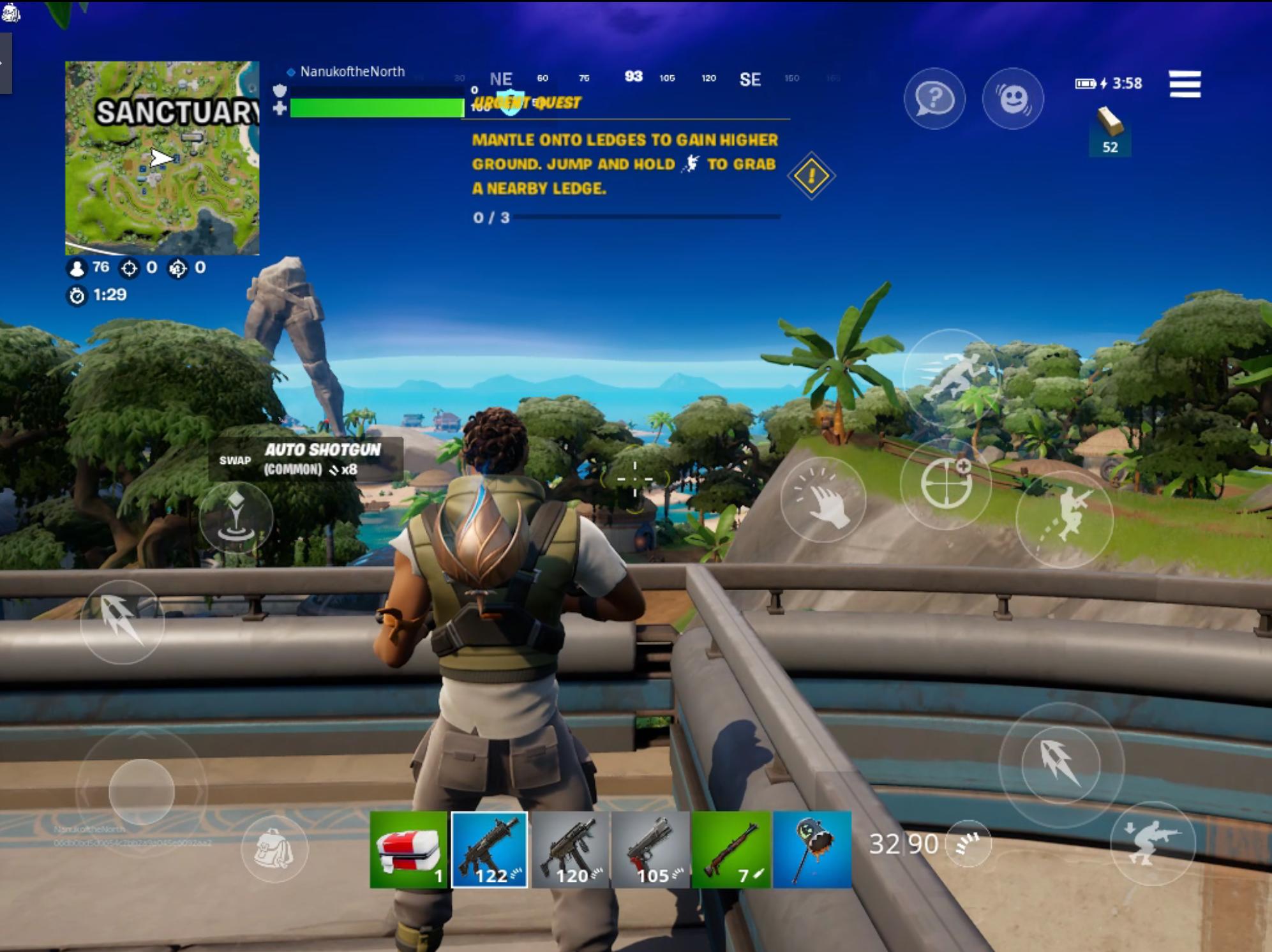 Fortnite On Geforce Now With Touch Overlay