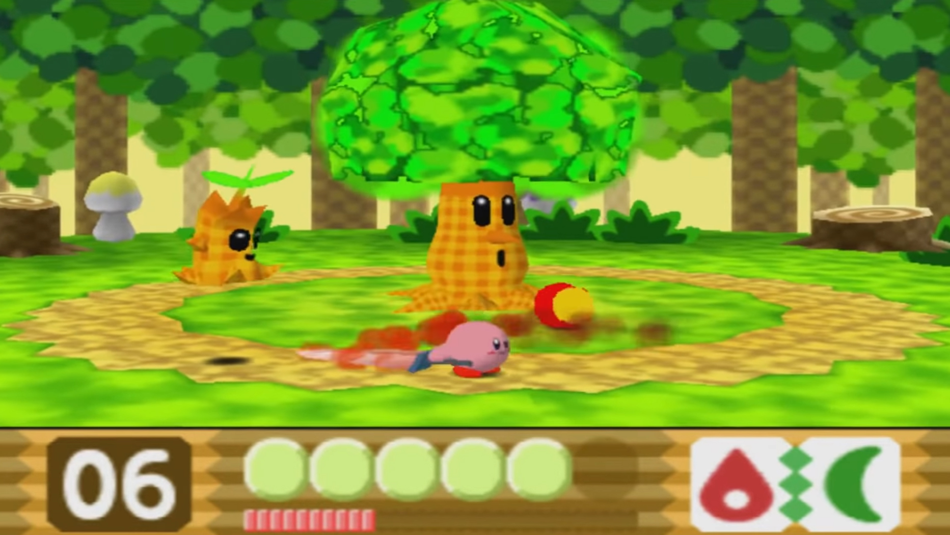 Kirby 64 Crystal Shards Tree Battle