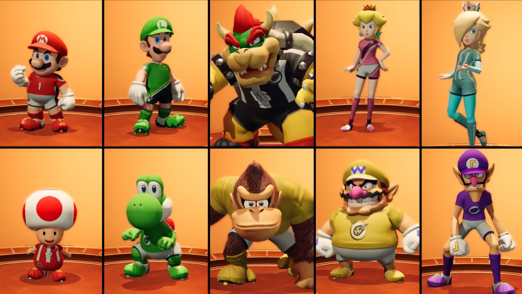 Mario Strikes Battle League All Characters