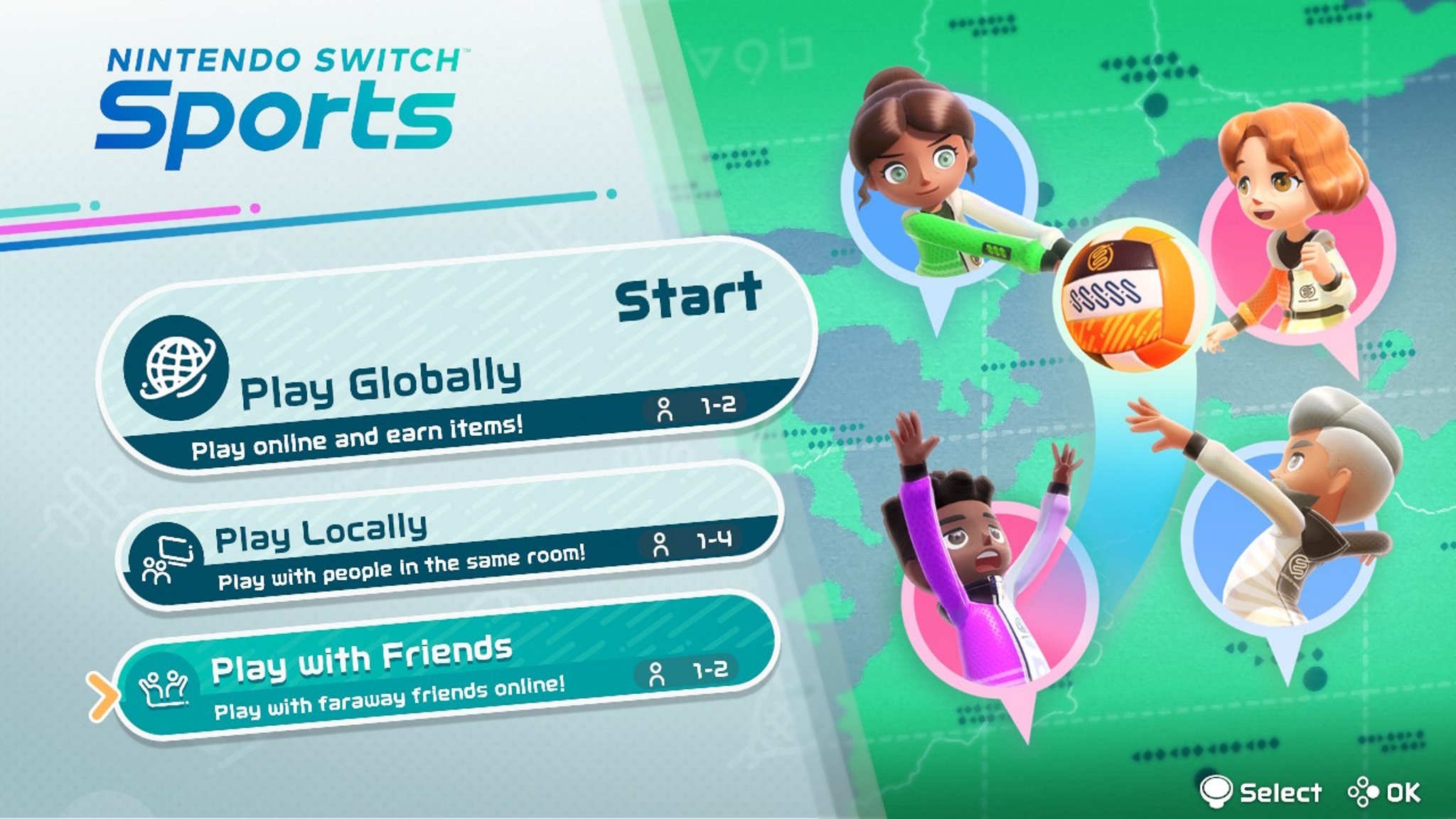 Nintendo Switch Sports Menu Select Play With Friends