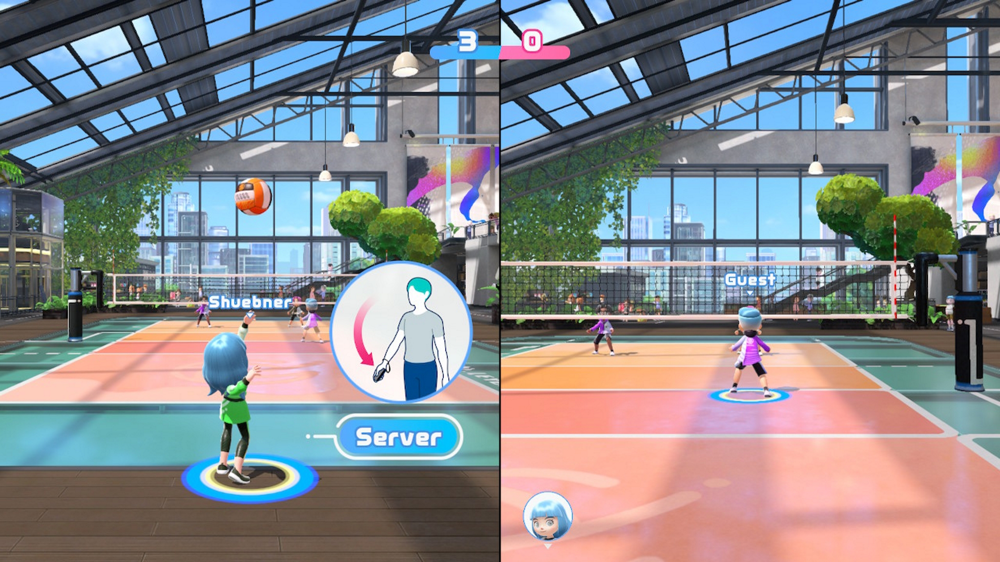 Nintendo Switch Sports Volleyball Serve