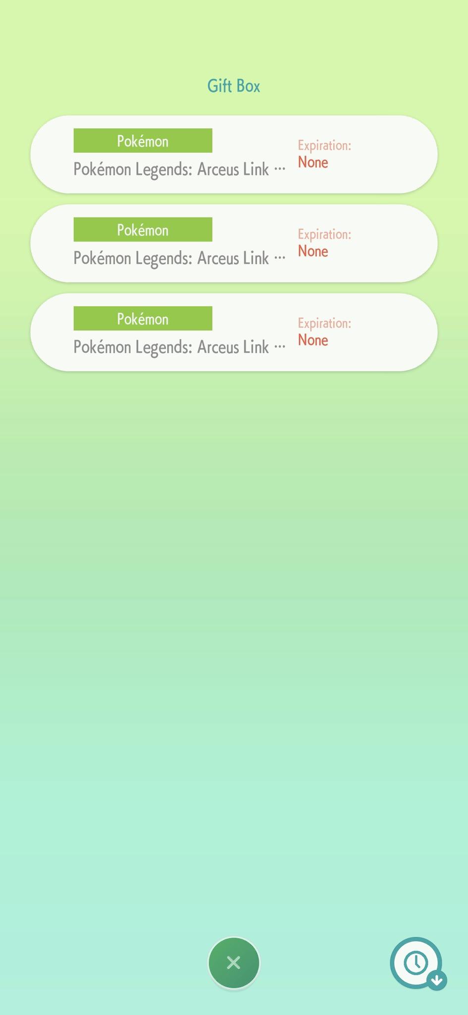Pokemon Gift Messages