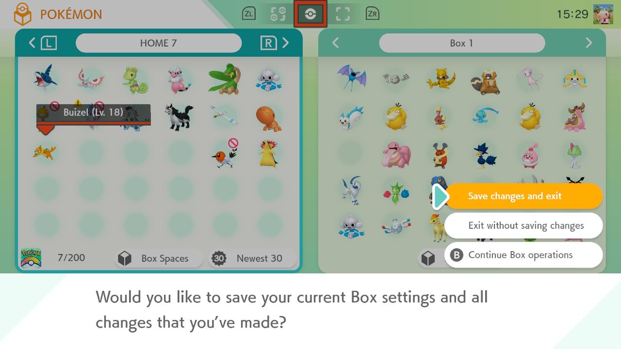 Pokemon Home Bdsp Save Changes And Exit