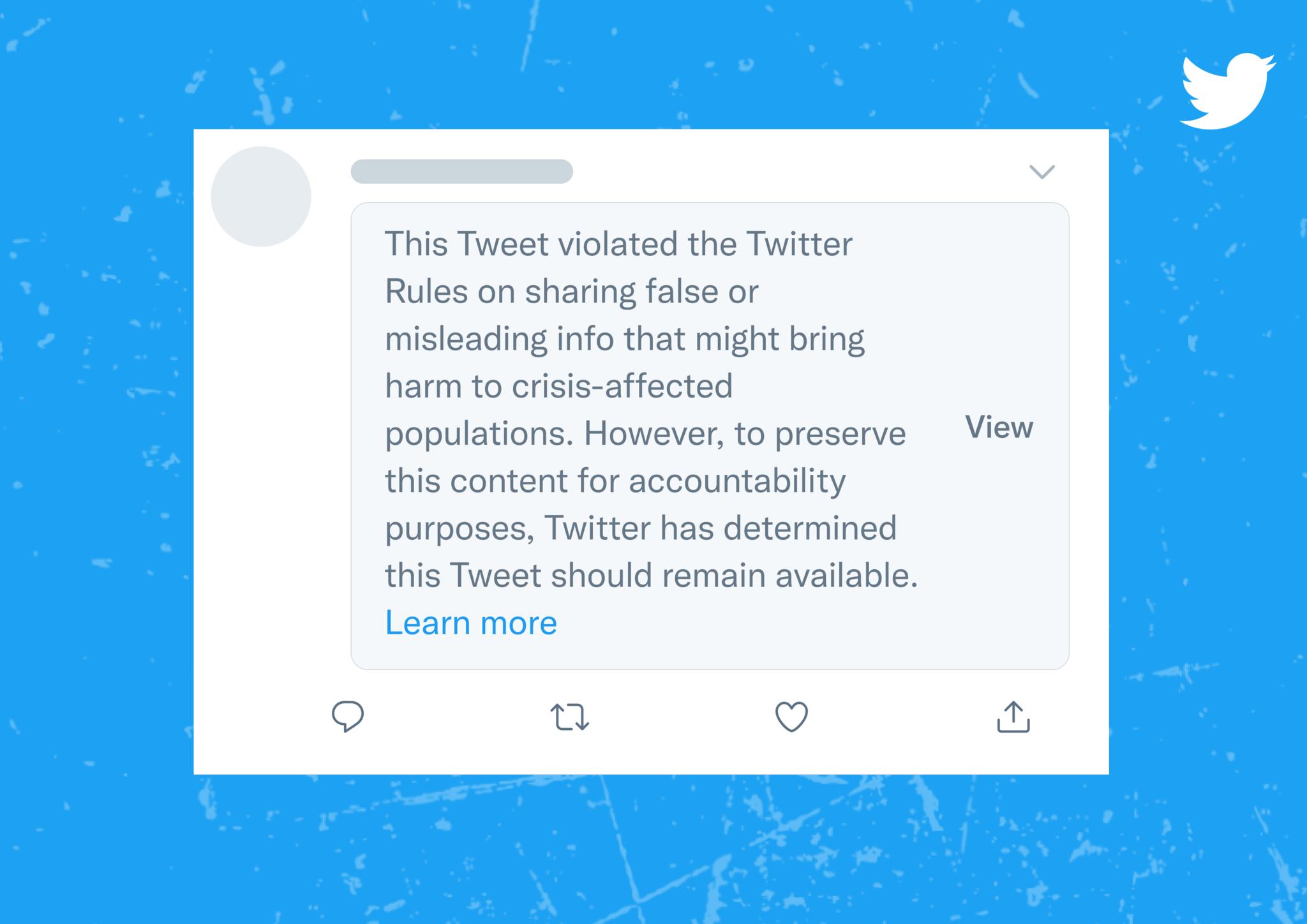 Twitter Misinformation Policy Example