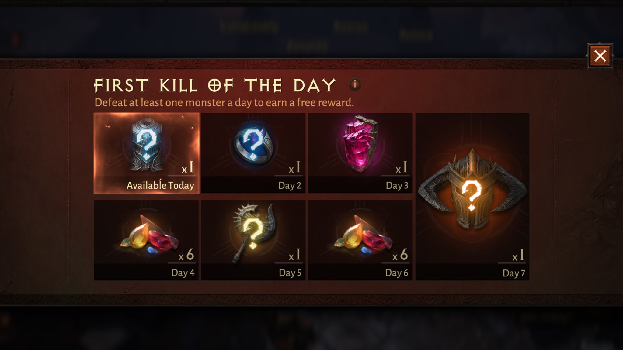 Diablo Immortal First Kill Of The Day Message